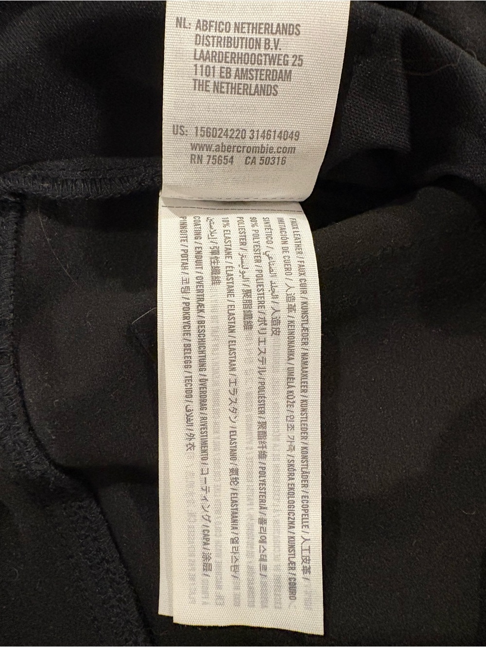 Abercrombie & Fitch Black Straight-Leg Faux Leather Pants - Picture 8 of 8